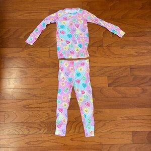 Bums and Roses X SWEETHEARTS convo heart PJ Set size 4